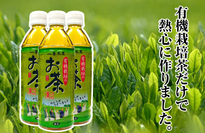有機栽培茶100％のペットボトル緑茶